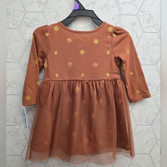 Carter's Girls Thanksgiving Tulle Dress, Sizes 12 months, 2T - Picture 4 of 8